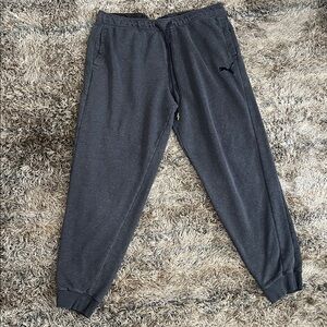 Puma: Mens Cuffed Gray Joggers 2XL